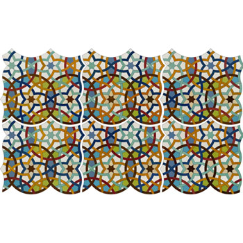 Mosaic House Moroccan tile Ibiza LG 1-2-23-5-3-8-12-11 White Light Blue Turquoise Lime Green Midnight Blue Ochre Light Green Beige  zellige, mosaic, zellij, field, pattern, glaze, traditional, intricate 